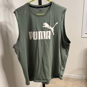Puma Olive Green Muscle Tee